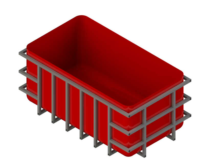 HDPE Plastic Tank with Steel Frame