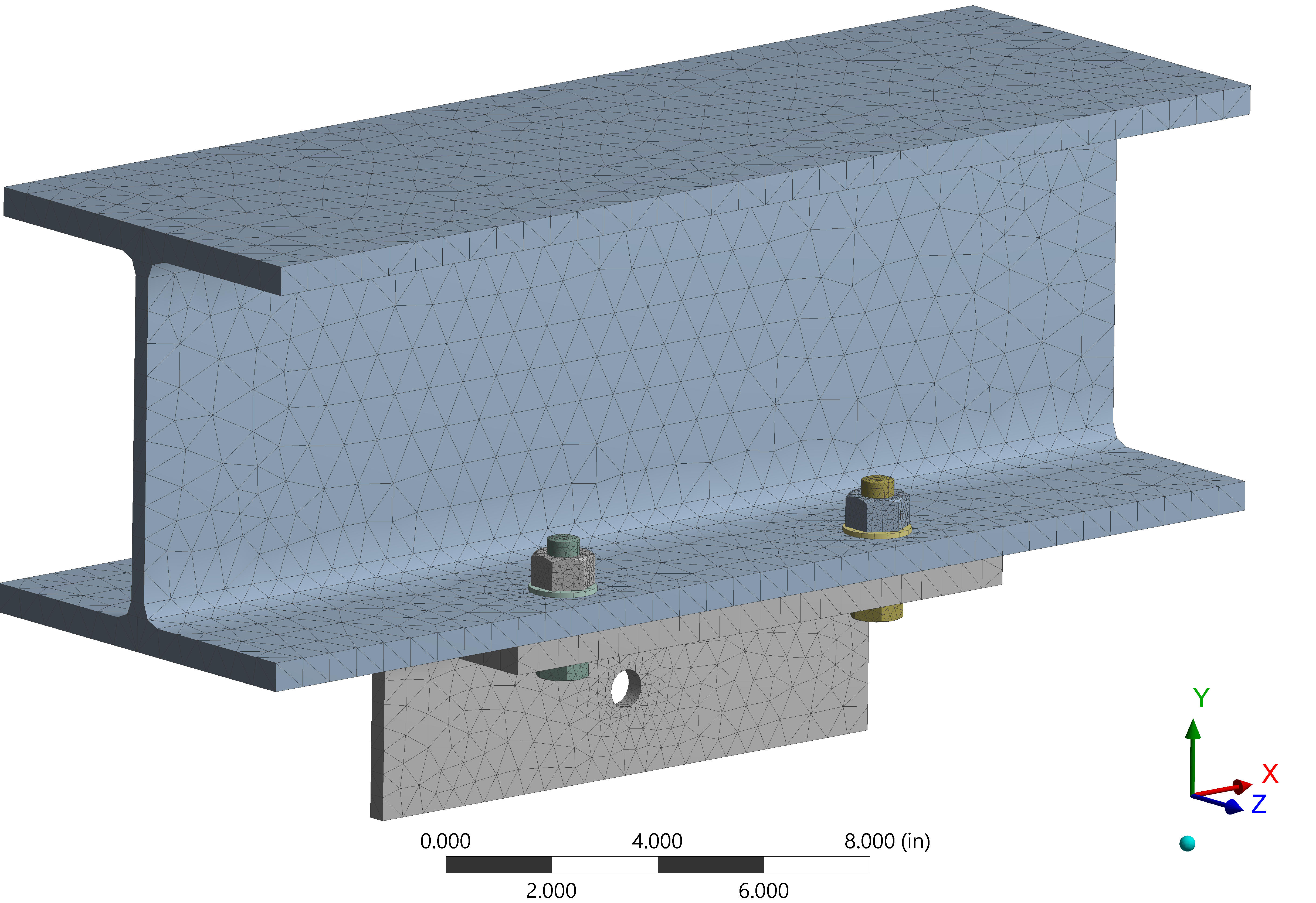 Bolted Joint Finite Element Mesh